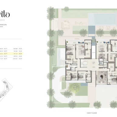 Floor plan for medium mansion at Lavita Oasis