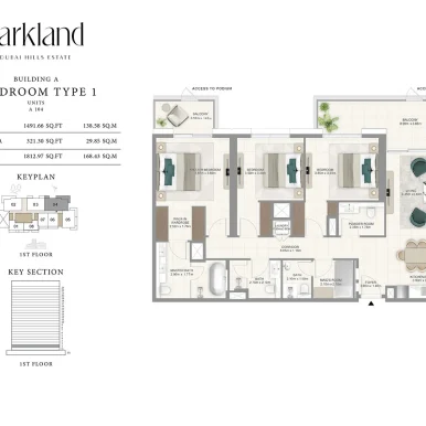 floorplan for 3 bedroom apartments