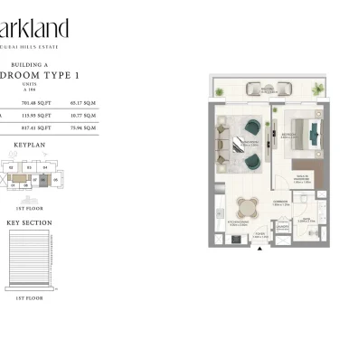 floorplan for 1 bedroom apartments