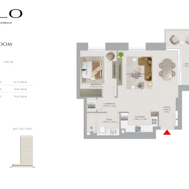 Floor plan for valo at Dubai creek harbour