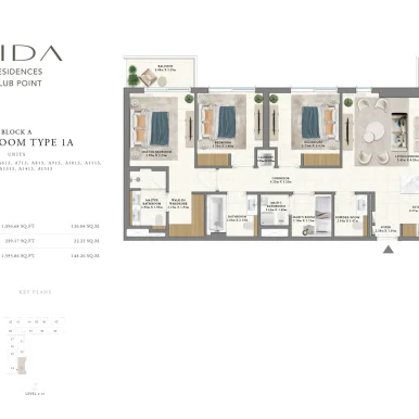 floor plan for 3 bedroom apartments vida residences at dubai hills estate