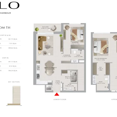 Floor plan for valo at Dubai creek harbour