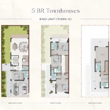 floorplan for 5 bedroom townhouses floorplan for 4 bedroom townhouses at damac riverside