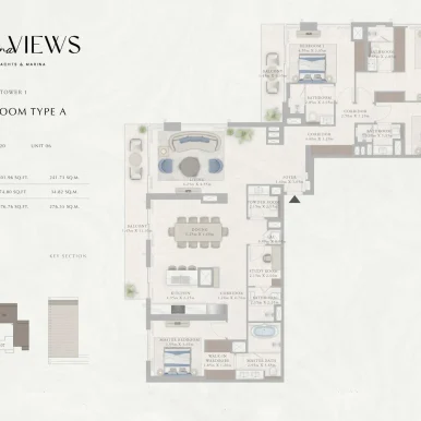 floor plan for marina views at rashid yachts