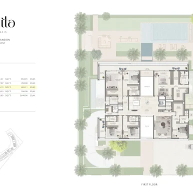 Floor plan for large mansion at Lavita Oasis