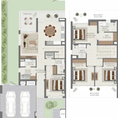 floor plan of The Heights Country Club and Wellness at Dubai Investment Park