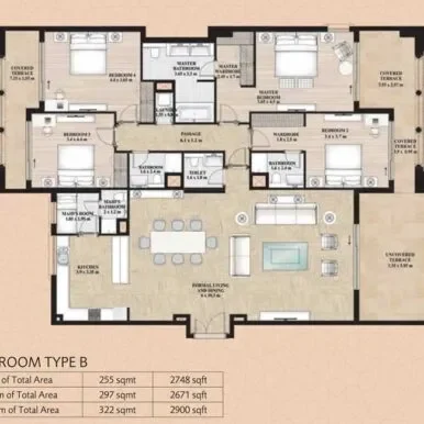 Alandalus Apartments at Jumeirah Golf Estates in Dubai Floor Plan