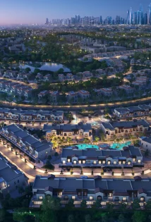 An aerial view of Jasmine lane by Jumeiah Gulf estates 2, Dubai