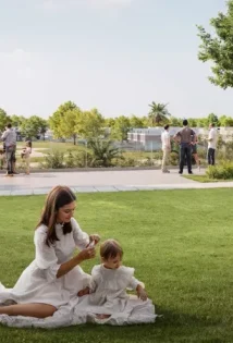 Families enjoying park at emaar south