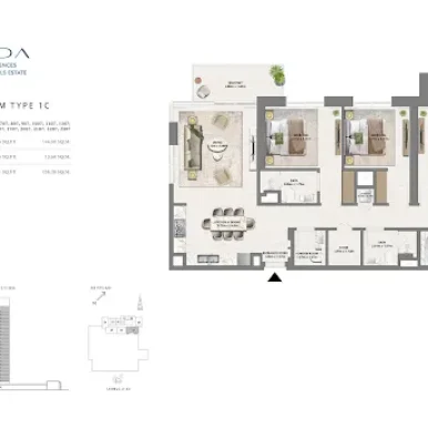 Vida Residences by Emaar at Dubai Hills Estate floor plan