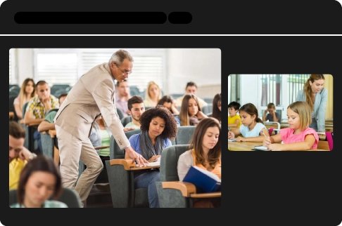 students teaching at School