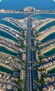 Aerial view of Palm jumeirah