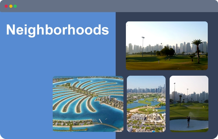 Neighborhoods around the Emirates Hills