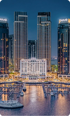 Various popular buildings and projects completed by developers at Dubai creek harbour