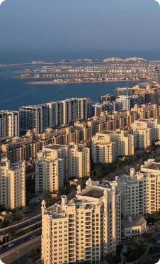 sky scrappers in the jumeirah palm community