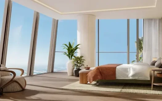 A bedroom apartment view with be