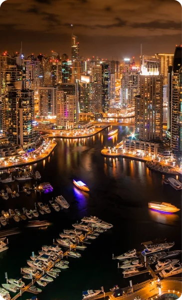 A view of skyline of dubai marina