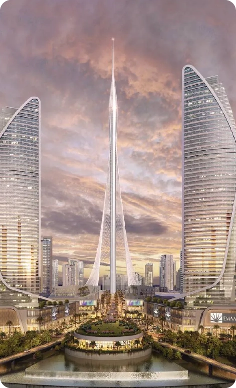 Two twin towers with various features and amenities