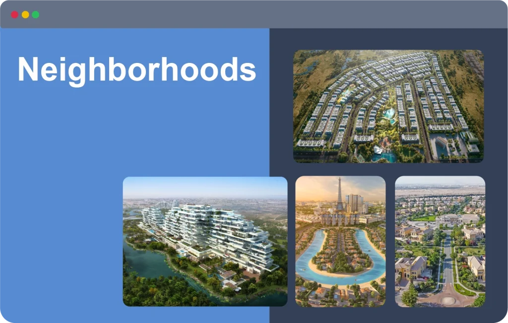 Neibourhoods around the Sun city community