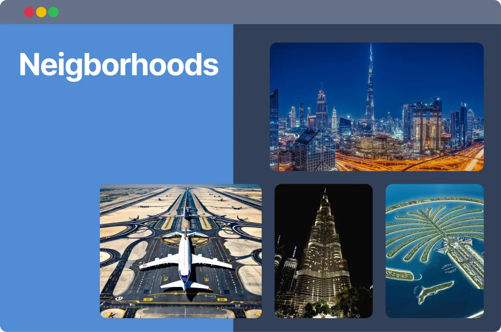 Neigbourhoods around jumeirah bay