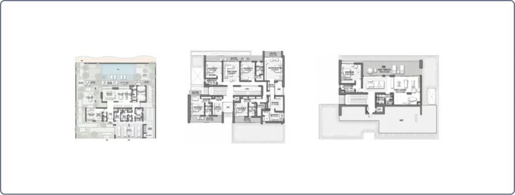 Floor Plan And Room Specifications of Cranberry Sky Villa