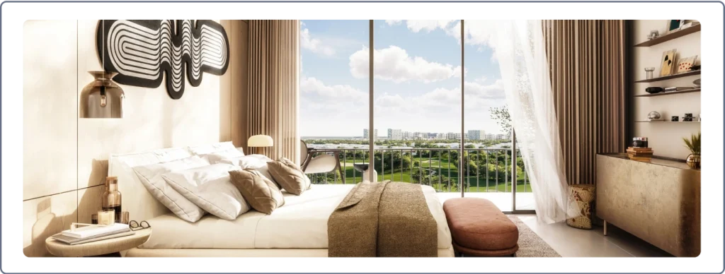 bedroom view of apartments in golf point