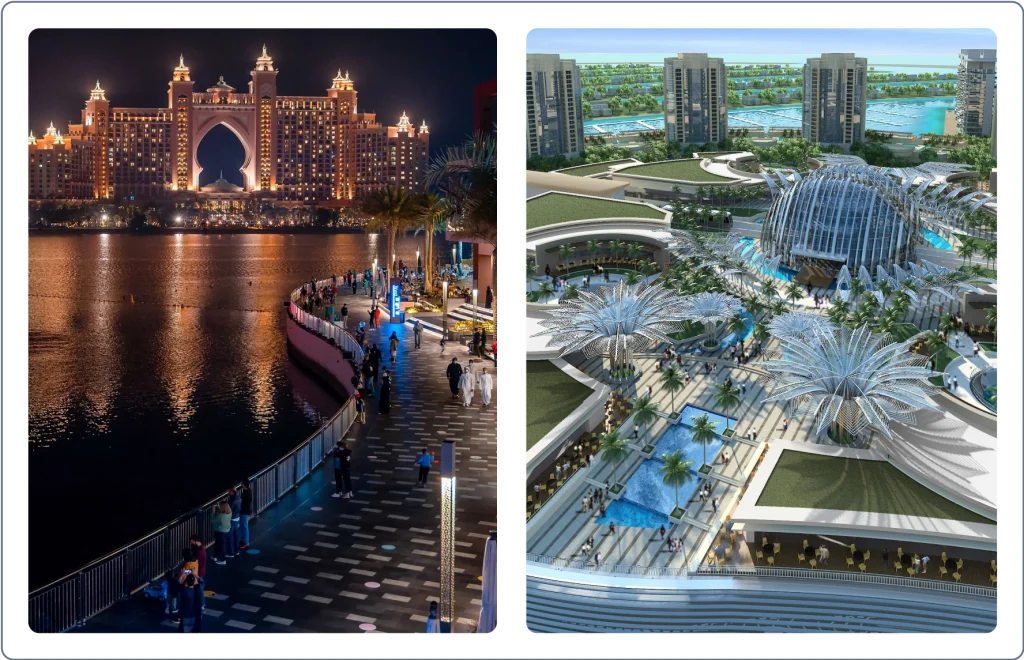 The atlantis hotel and mall in palm jumeirah